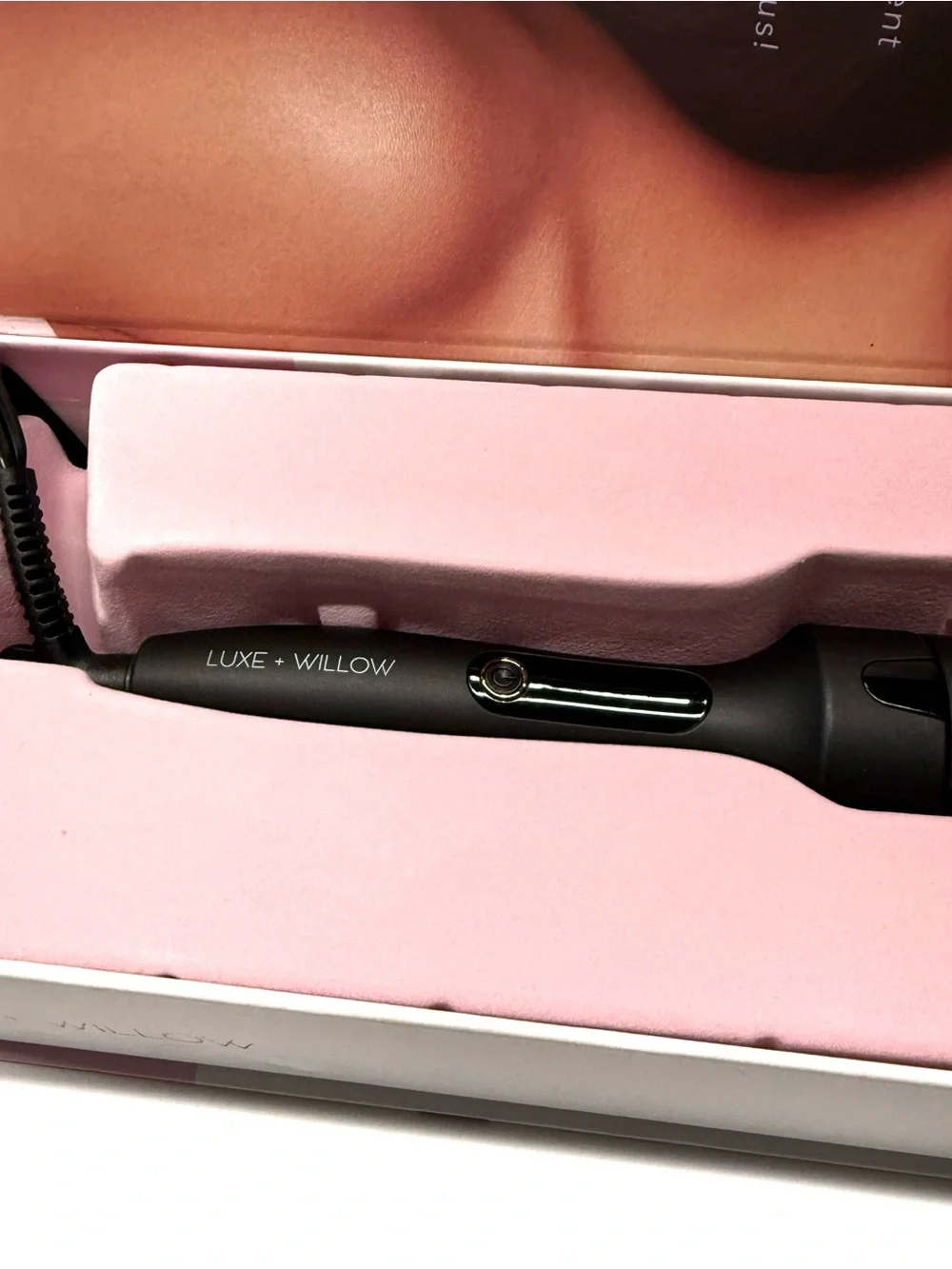 Luxe And Willow BIO Moment XL Volumizing Thermal Brush — Pink & Black NWT